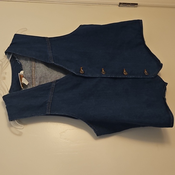 Vtg BRANDERS by Dickies 1970s Denim Waistcoat Vest - Picture 3 of 8